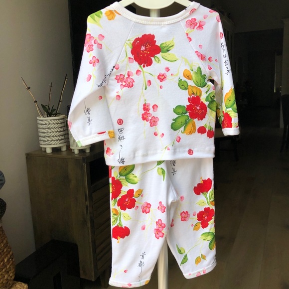 NWT 6 Mo Kimono Set w Hat in Tulle Gift Bag - Picture 2 of 16